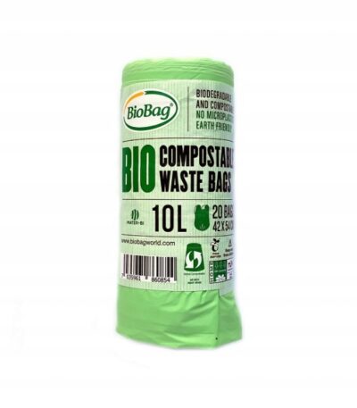 BIO Worki na odpady 10L rolka 20szt BIOBAG Biodegradowalne