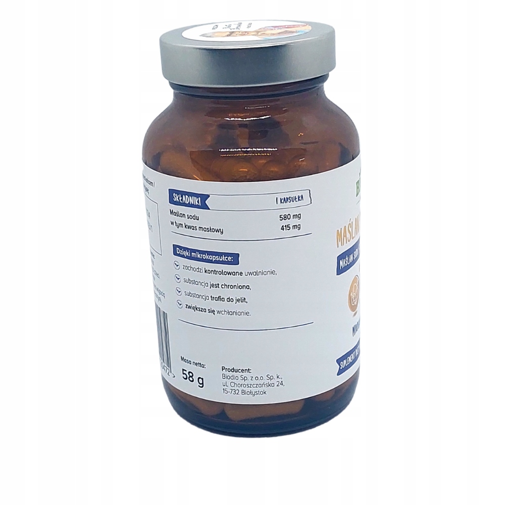 Biowen Maślan sodu 580 mg mikrokapsułkowany – 100 kapsułek - obrazek 6