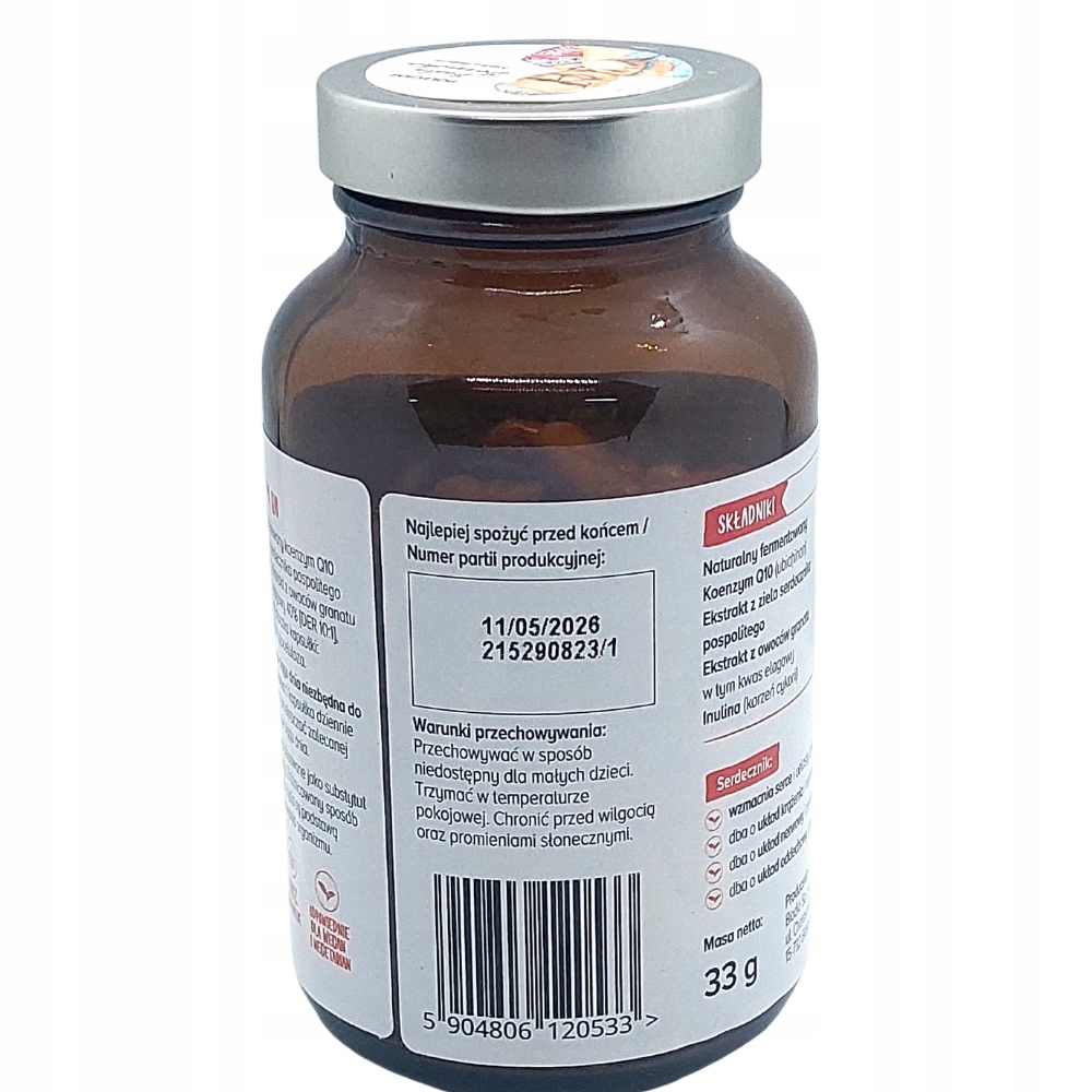 Biowen Koenzym Q10 100 mg z serdecznikiem i granatem 100 kapsułek - obrazek 5