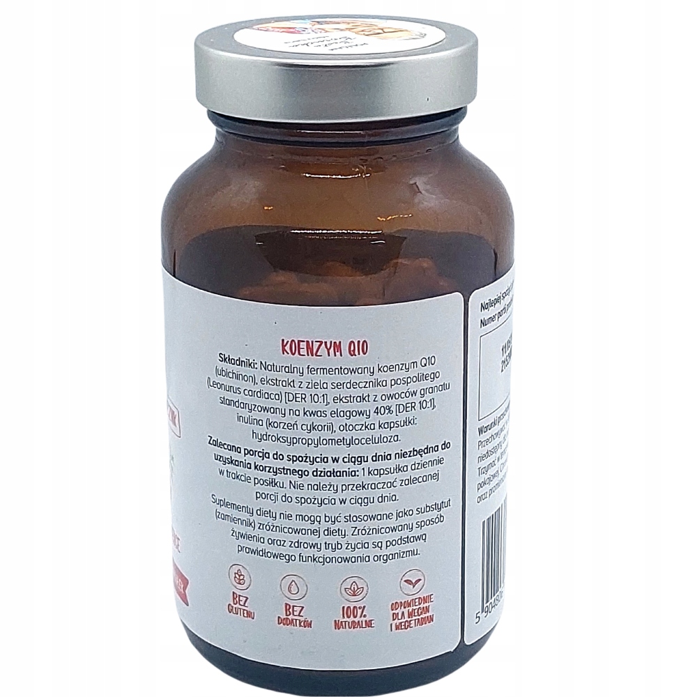 Biowen Koenzym Q10 100 mg z serdecznikiem i granatem 100 kapsułek - obrazek 4