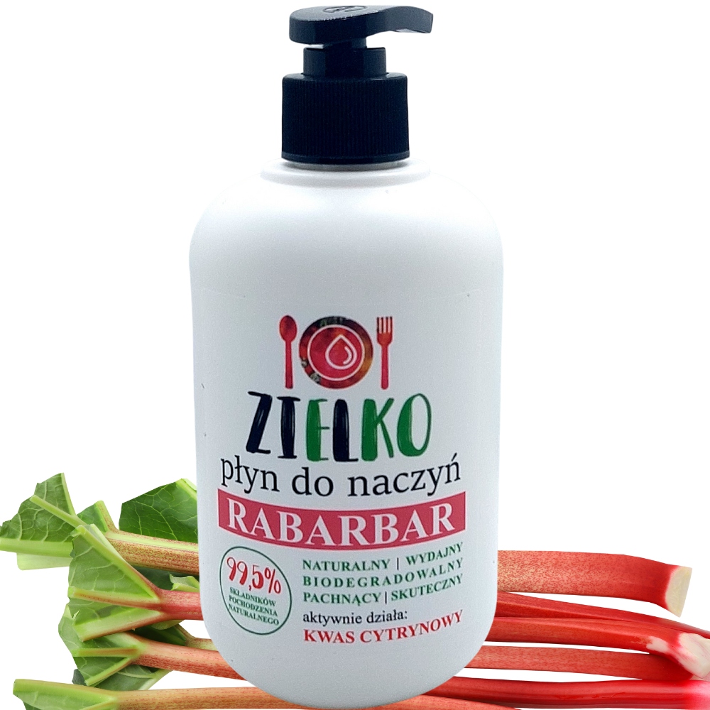 Płyn do mycia naczyń Zielko RABARBAR 0,5 l - Naturalny i skuteczny