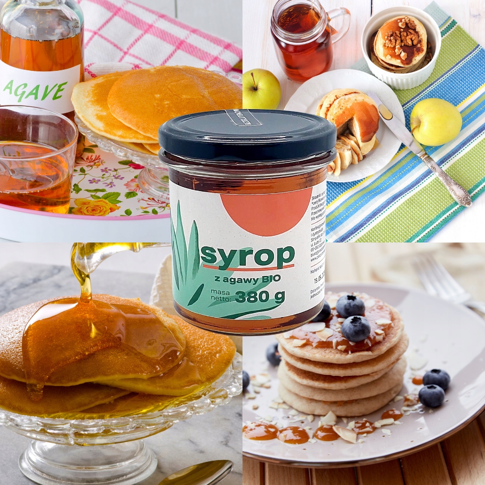 Syrop z agawy BIO Pięć Przemian 380g 100% Naturalny do deserów i naleśników - obrazek 2