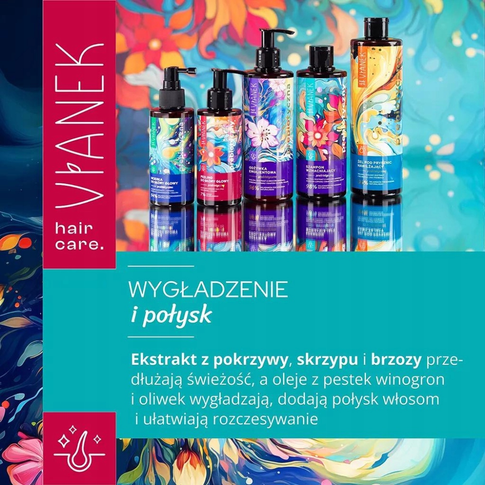 VIANEK Prebiotyczna odżywka humektantowa - Gładkie i lśniące włosy 300ml - obrazek 5