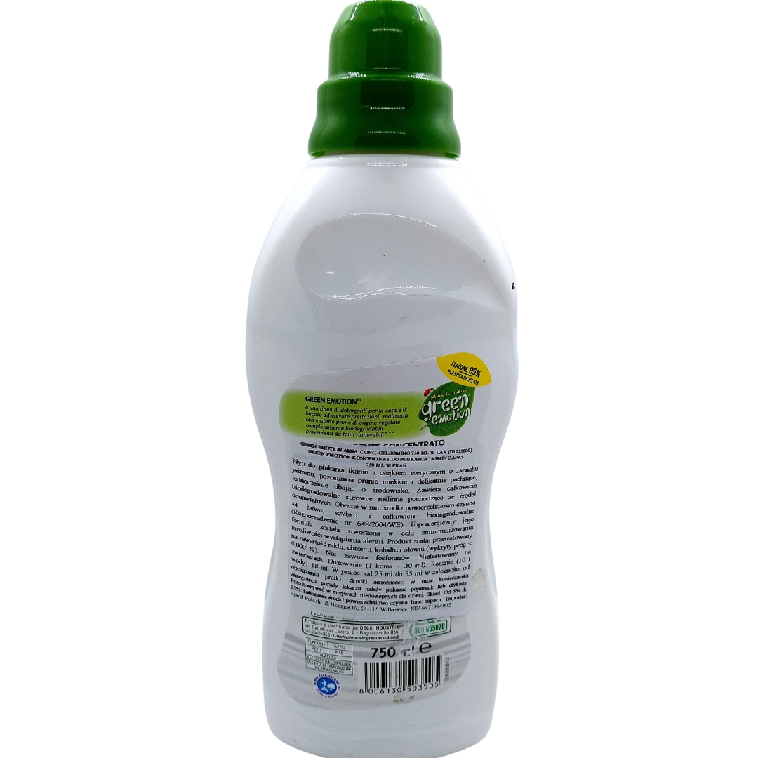 Ekologiczny płyn do płukania tkanin JAŚMIN Green Emotion 750ml - aż 38 prań - obrazek 6