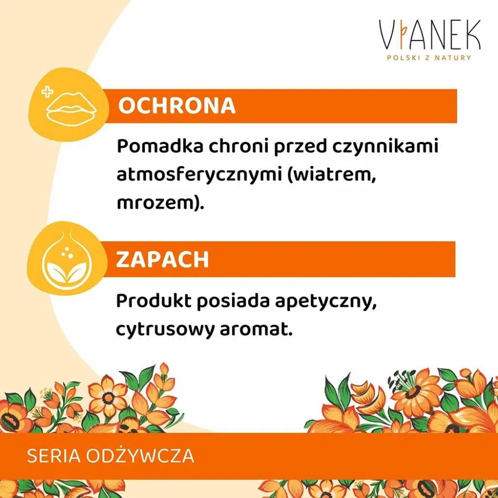 Vianek odżywcza pomadka ochronna do ust z olejem z pestek moreli 4,6 g - obrazek 6