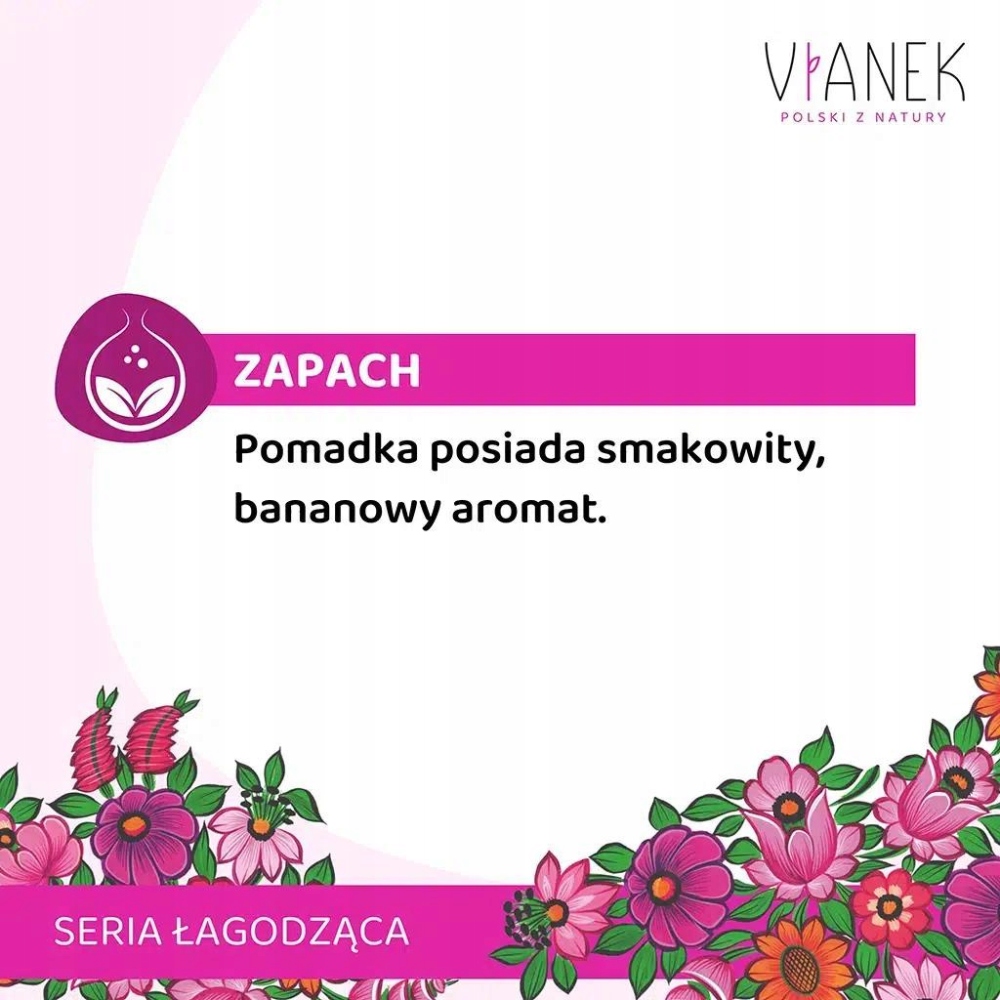 Vianek Łagodząca pomadka ochronna Intensywne nawilżenie - smak bananowy - obrazek 3