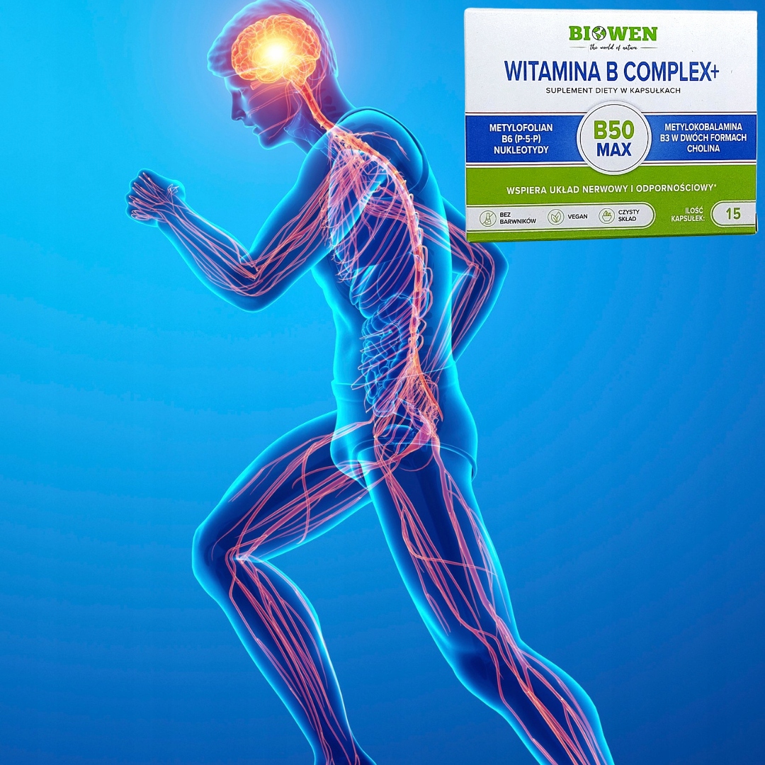 Witamina B Complex+ Biowen 15 kaps witaminy na układ nerwowy, na odporność - obrazek 5