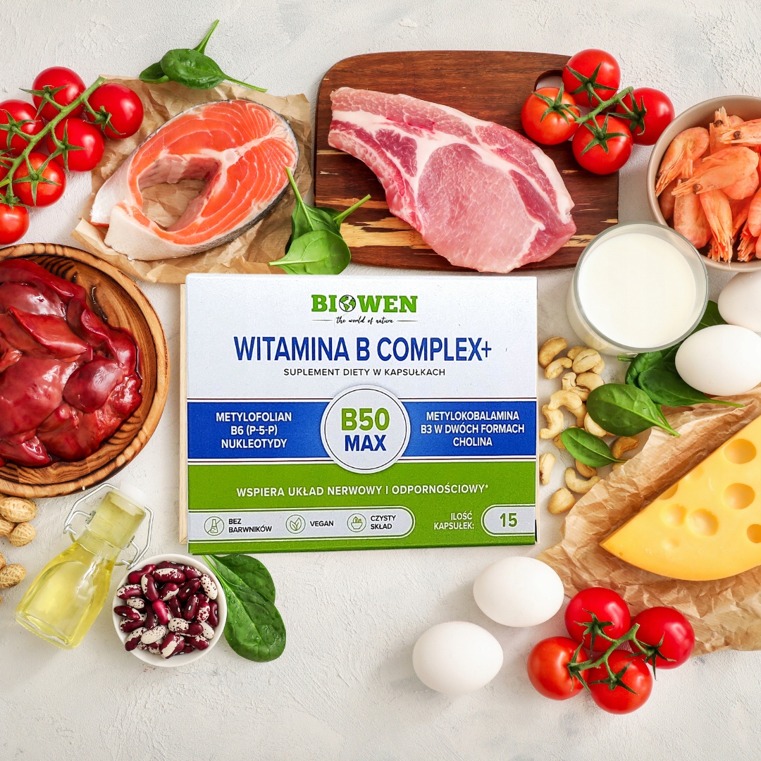 Witamina B Complex+ Biowen 15 kaps witaminy na układ nerwowy, na odporność - obrazek 3