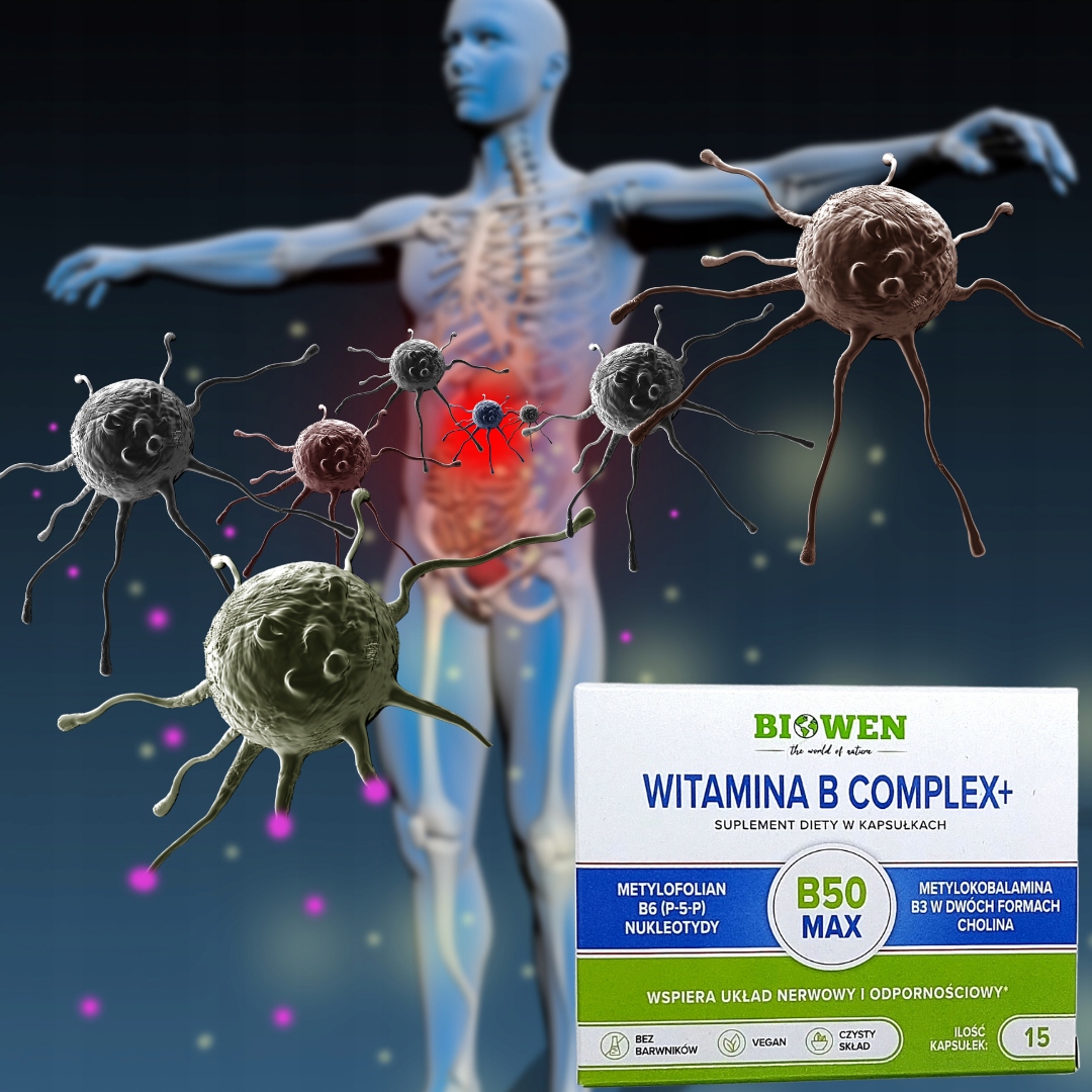 Witamina B Complex+ Biowen 15 kaps witaminy na układ nerwowy, na odporność - obrazek 4