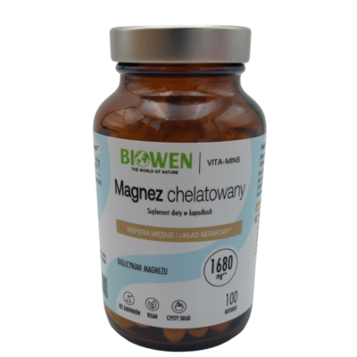 Biowen Magnez Chelatowany 850 mg diglicynian magnezu - 100 kapsułek