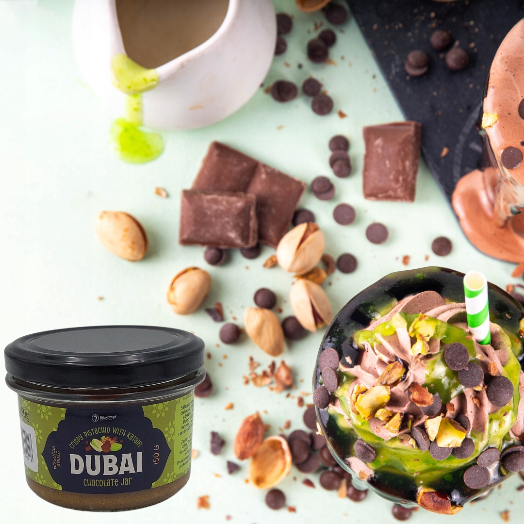Dubai Chocolate Jar 150g Deser dubajski czekoladowy Czekolada dubajska - obrazek 4
