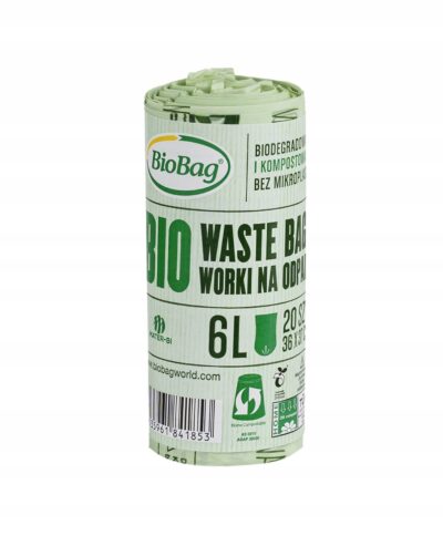 Worki na odpady organiczne i zmieszane 6L, 20szt. kompost, MaxAir II BioBag