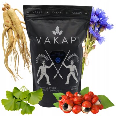 Yerba Mate VAKAPI Mas Inteligente 500g Moc, koncentracja, Energia - Mango