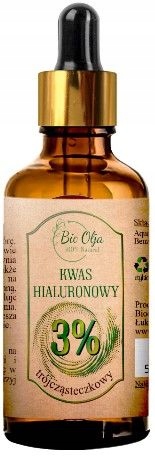 BioOlja Kwas HIALURONOWY 3% Serum 30ml TRÓJAKTYWNY Głębokie Nawilżanie skór - obrazek 6