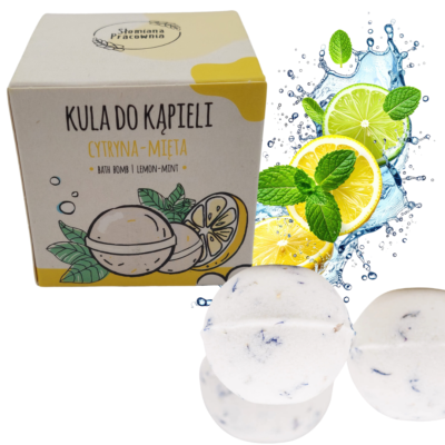 Kula do kąpieli Cytryna i Mięta 100% Naturalne Słomiana Pracownia