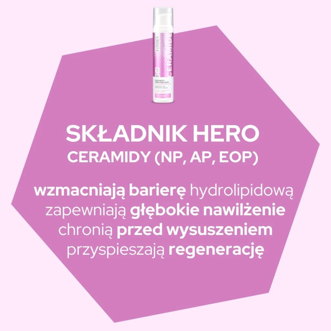 VIANEK HERO Krem pod oczy z ceramidami 15 ml - na cienie i obrzęki - obrazek 5