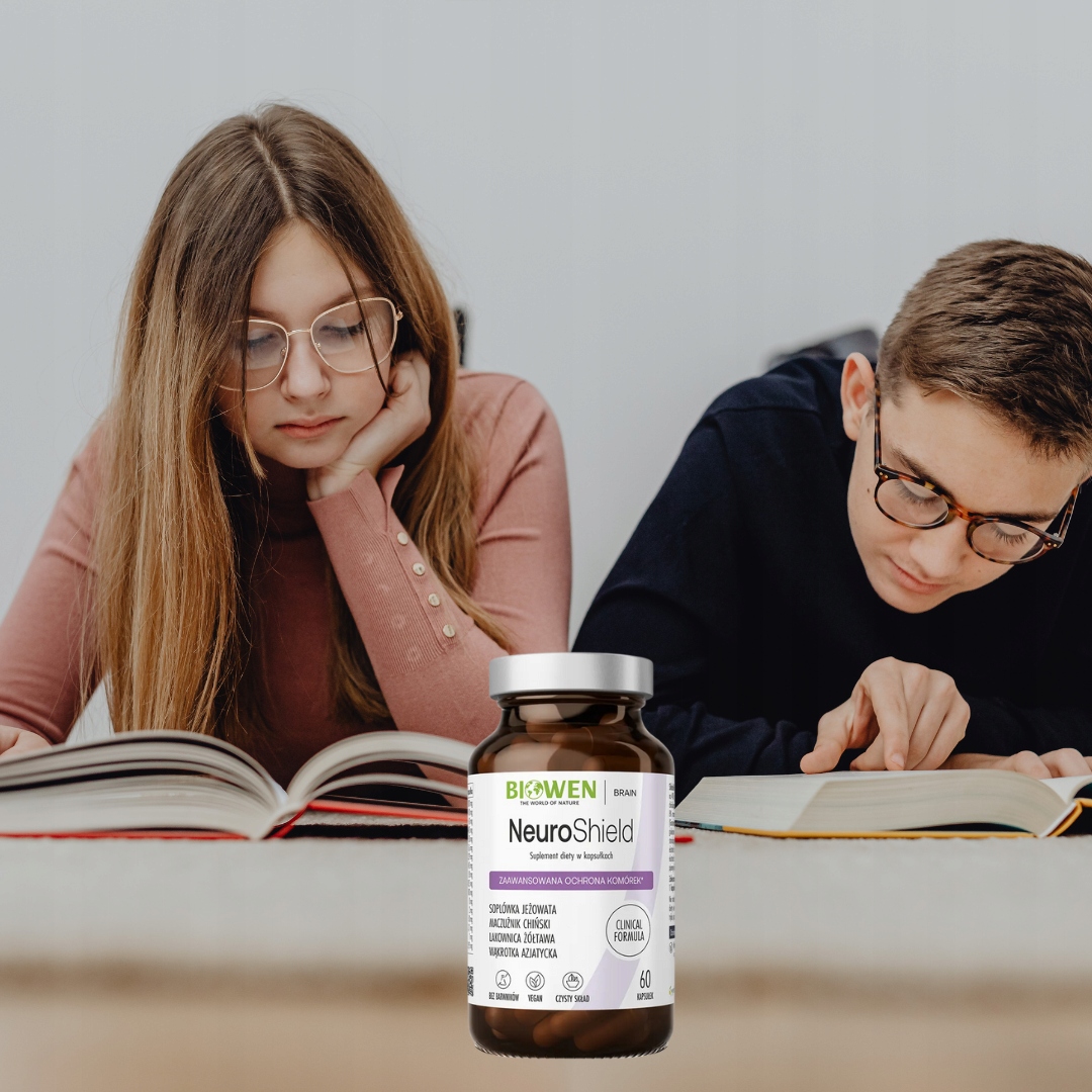 Biowen NeuroShield koncentracja pamięć Lion's Mane Reishi 60 kaps - obrazek 4