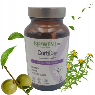 Biowen CortiDay Naturalne Wsparcie w stresie i zmęczeniu 60 kapsułek