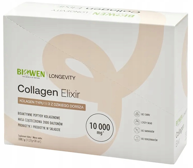 Collagen Elixir Biowen - kolagen rybi Naticol 1 szaszetka z Wit C PROMOCJA - obrazek 5
