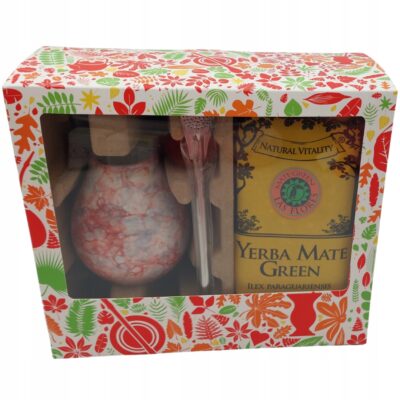 Zestaw Świąteczny Yerba Mate LAS FLORES + Matero Caleidoscope Bombilla Liza